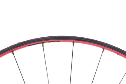 USED Mavic Helium SUP Red 700C Tubular Road Wheelset Rim Brake Quick Release