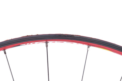 USED Mavic Helium SUP Red 700C Tubular Road Wheelset Rim Brake Quick Release