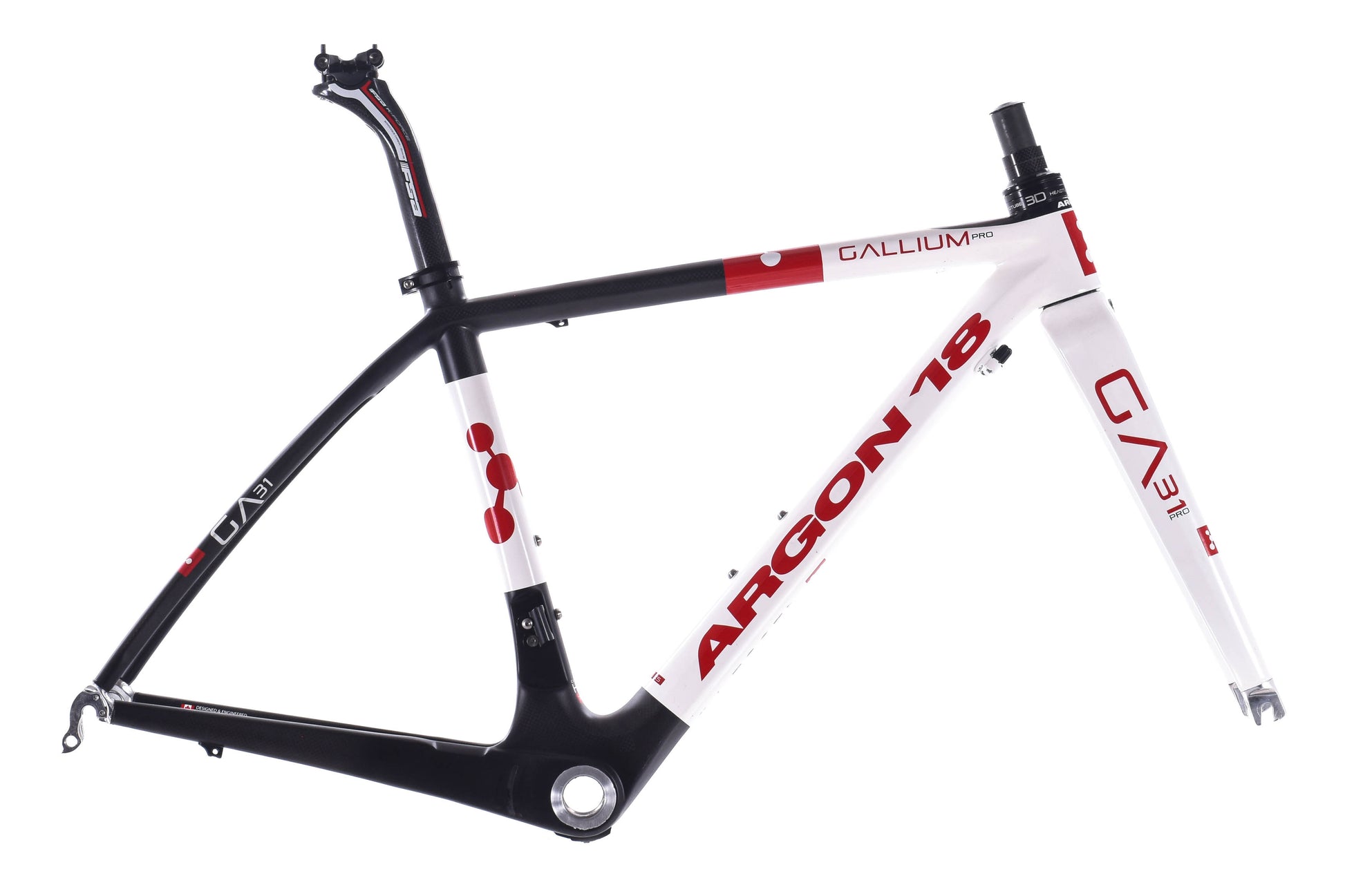 USED 2011 Argon 18 Gallium Pro XS Carbon Road Bike Frame Rim Brake Whi