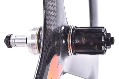 USED HED Tri Spoke 650c Carbon Wheelset Clincher Road Bike AS IS