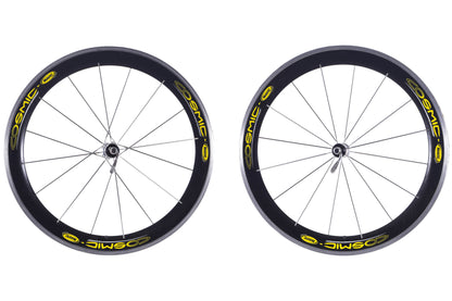 USED Mavic Cosmic Carbone 650C Tubular Wheelset Quick Release Rim Brake HG 10