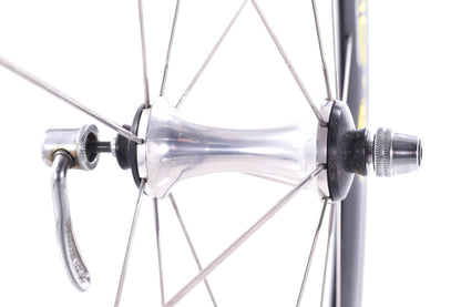 USED Mavic Cosmic Carbone 650C Tubular Wheelset Quick Release Rim Brake HG 10