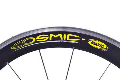 USED Mavic Cosmic Carbone 650C Tubular Wheelset Quick Release Rim Brake HG 10