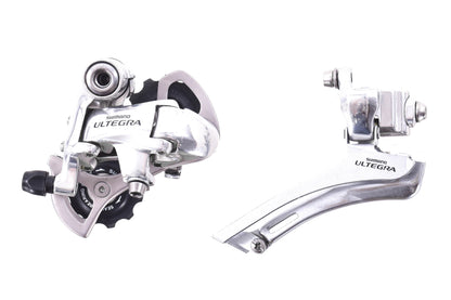 USED Shimano Ultegra 6600 2x10 speed Groupset Time Trial Triathlon TT Bar End Shifters, Derailleurs, 170mm 52/38T Crankset