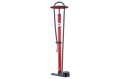 USED Silca Pista Floor Pump Red Wooden Handle w/ Pressure Gauge
