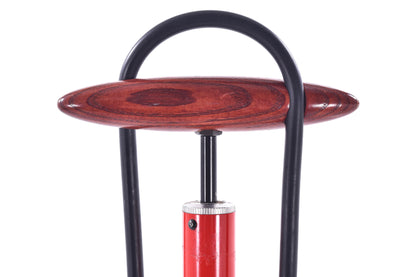 USED Silca Pista Floor Pump Red Wooden Handle w/ Pressure Gauge