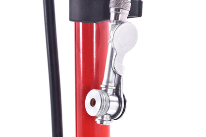 USED Silca Pista Floor Pump Red Wooden Handle w/ Pressure Gauge