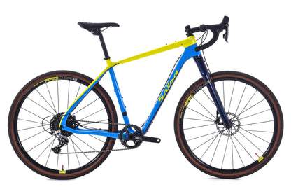 USED 2018 Salsa Cutthroat Rival 1x11 Gravel Bike LG Blue/Yellow Bike Packing