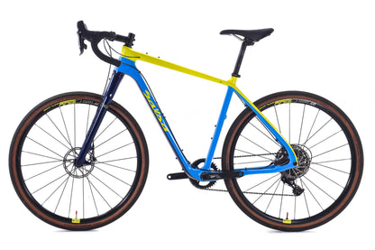 USED 2018 Salsa Cutthroat Rival 1x11 Gravel Bike LG Blue/Yellow Bike Packing