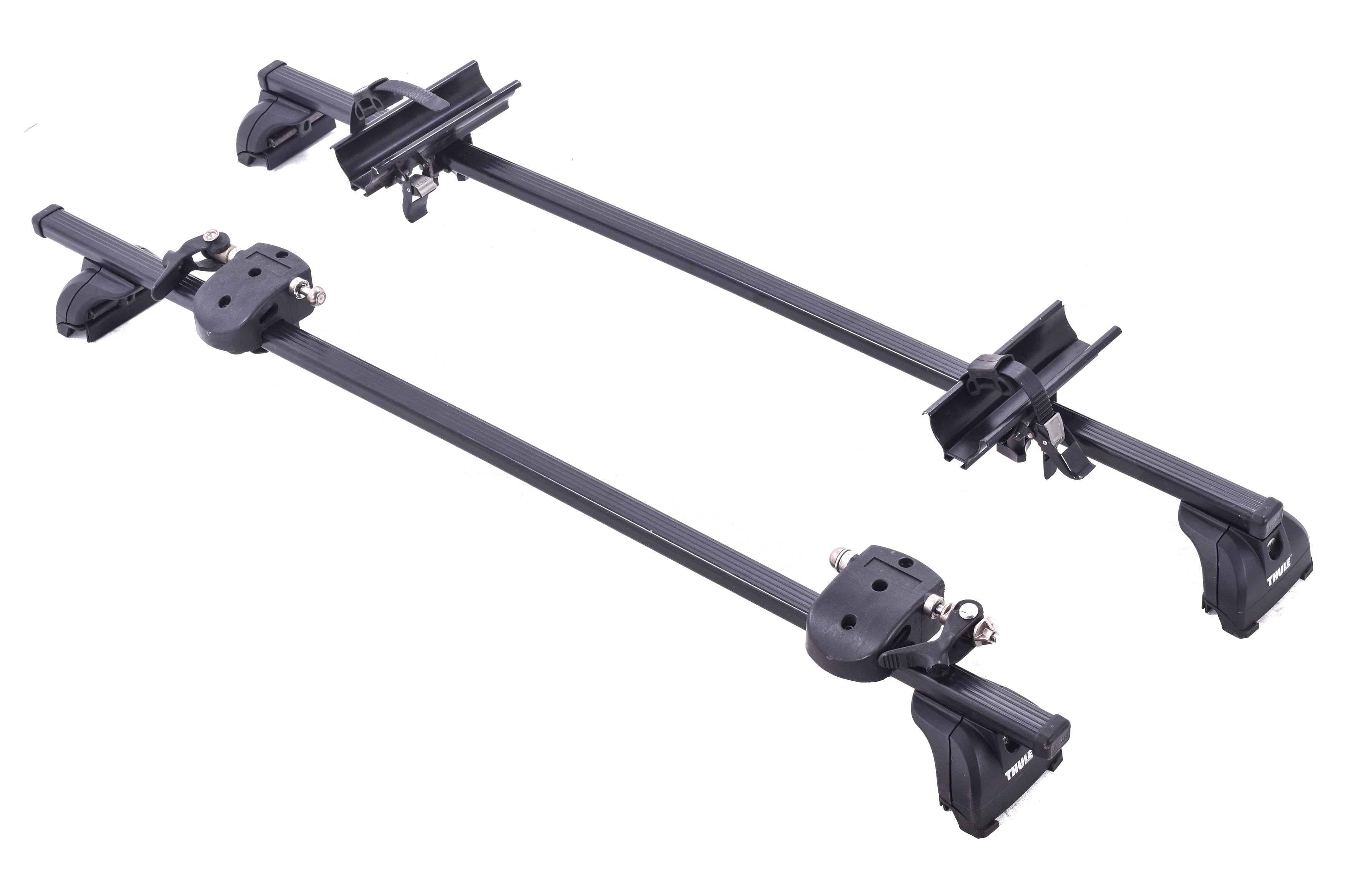 USED Thule 50 Square Roof Rack 753 Rapid System Foot Pack Locking