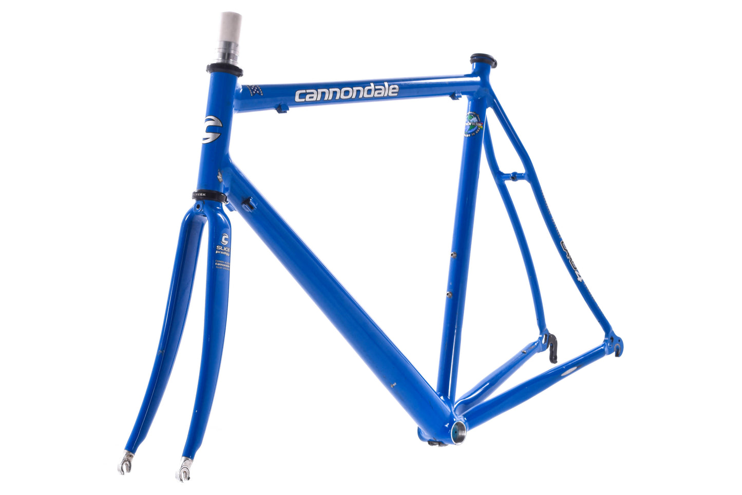 USED Vintage Cannondale CAAD4 58cm Road Bike Aluminum w/ Slice Carbon Fork Blue Handmade in USA