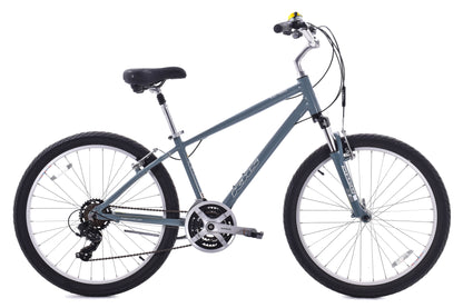 NEW DEMO KHS TC-150 17" Comfort Hybrid Bike 3x7 speed w/ Suspension Fork Gray