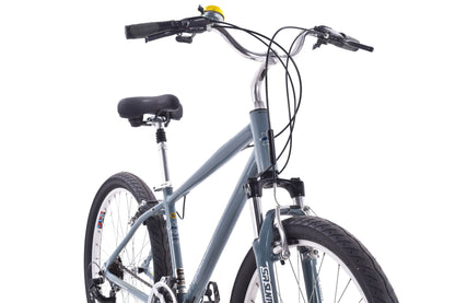 NEW DEMO KHS TC-150 17" Comfort Hybrid Bike 3x7 speed w/ Suspension Fork Gray