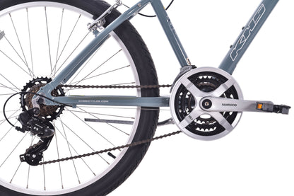 NEW DEMO KHS TC-150 17" Comfort Hybrid Bike 3x7 speed w/ Suspension Fork Gray
