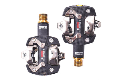 USED Look X-Track Race Carbon Titanium Clipless Mountain Bike Pedals