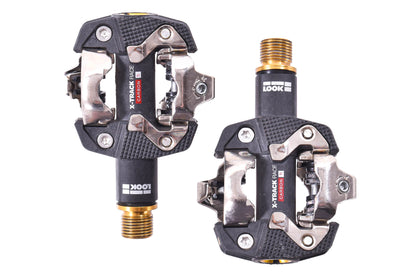 USED Look X-Track Race Carbon Titanium Clipless Mountain Bike Pedals