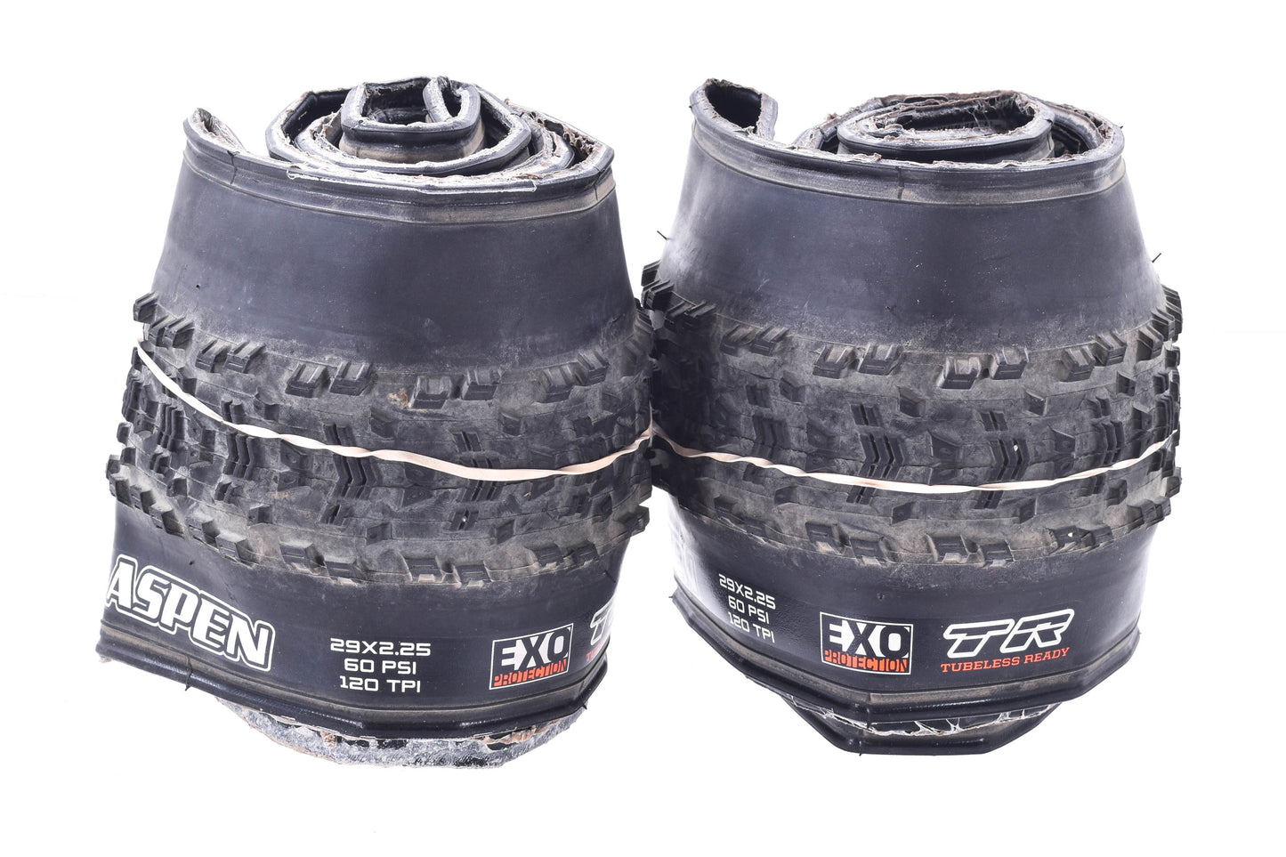 USED Maxxis Aspen 29x2.25" Tubeless Tire Set (2) TR EXO 120 TPI