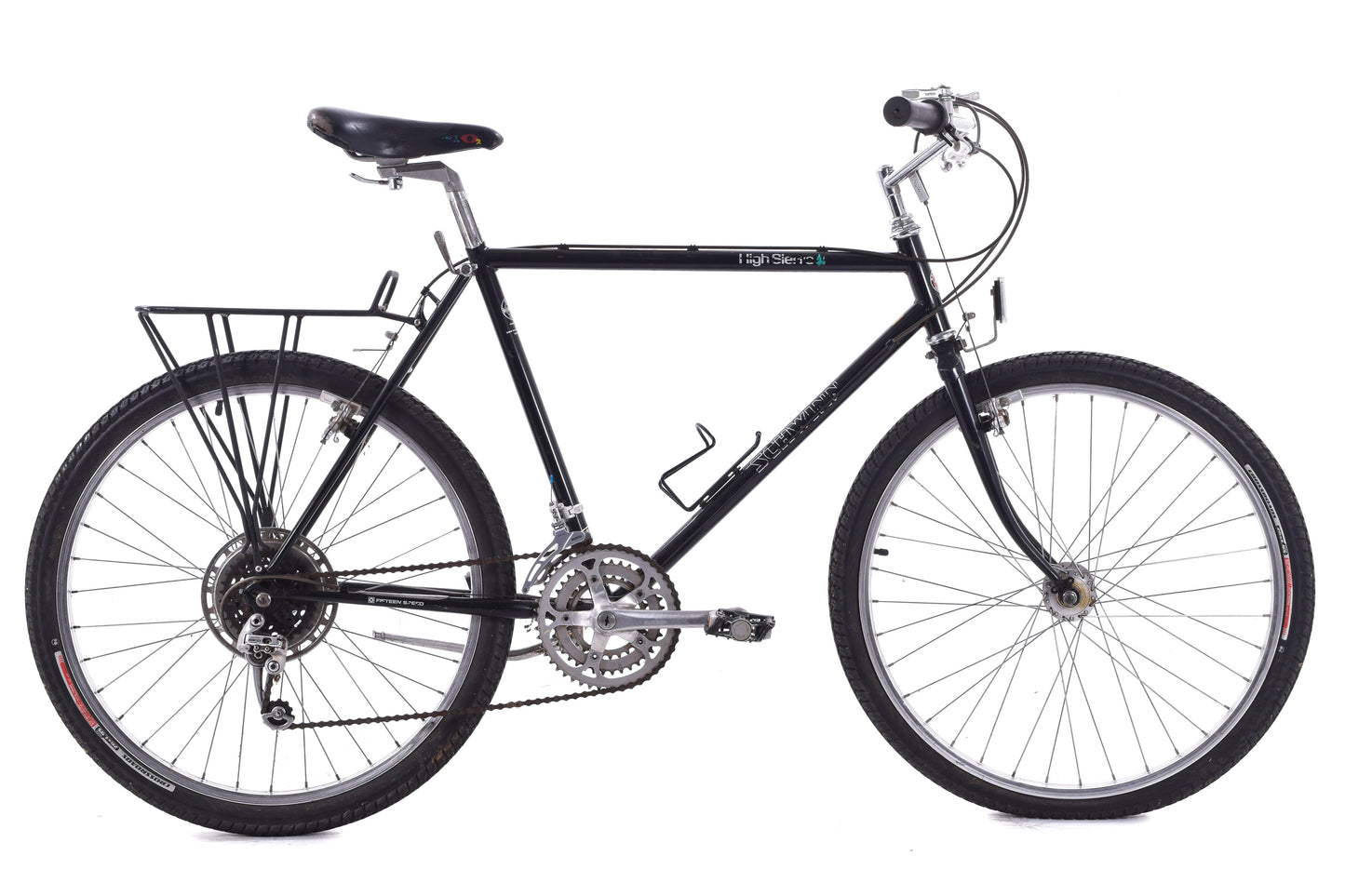 USED AS IS Vintage Schwinn High Sierra Rigid Steel Mountain Bike 20" Frame Sun Tour 3x5 speed w/ Bullmoose Bars