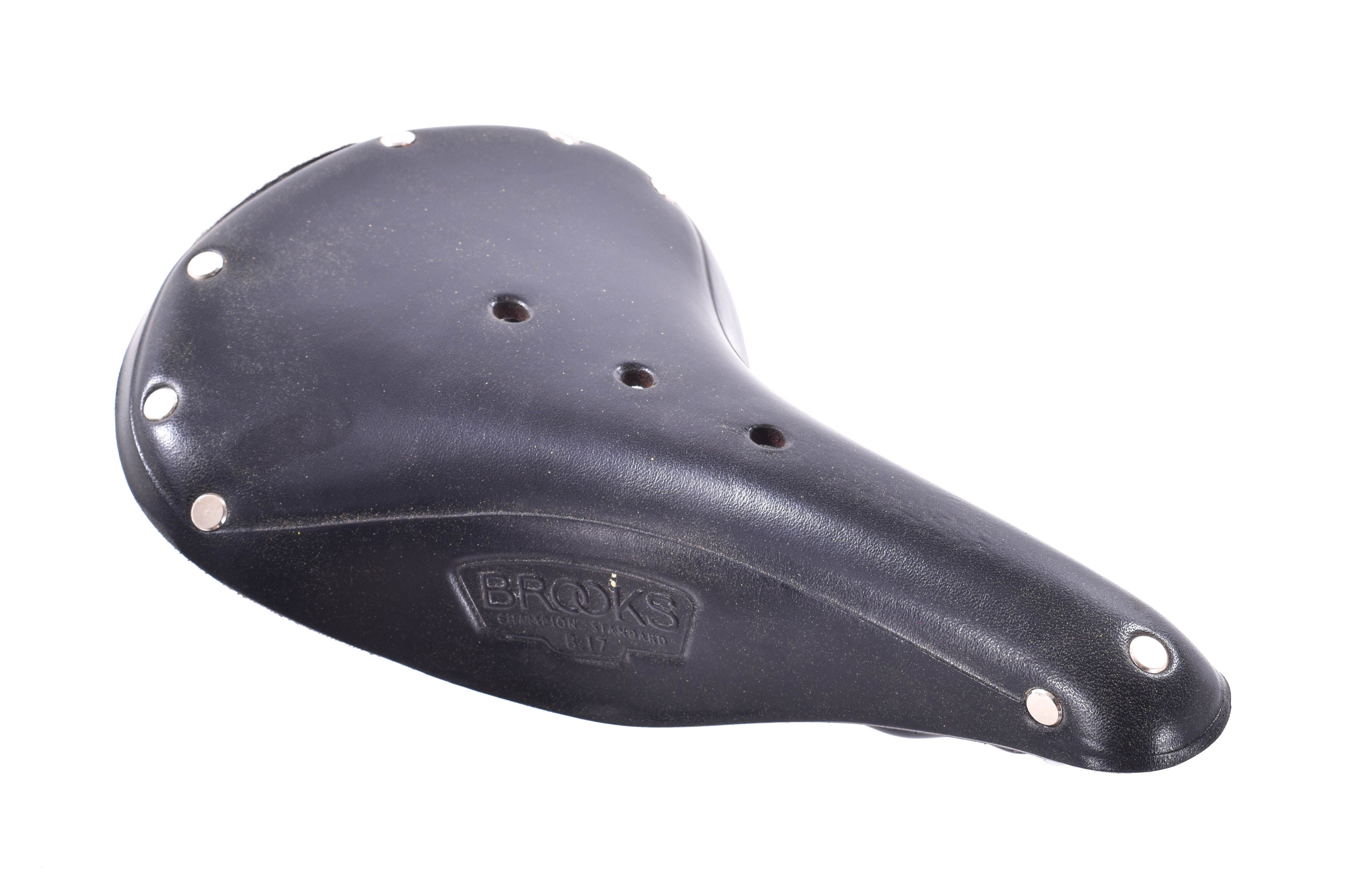 USED Brooks B17 Leather Saddle Black Steel Rails