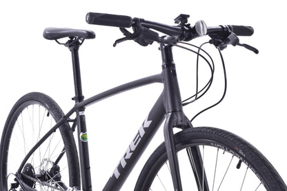 USED Trek FX2 Medium Alloy Hybrid 3x8 Speed Black Tektro Hydraulic Disc Brakes