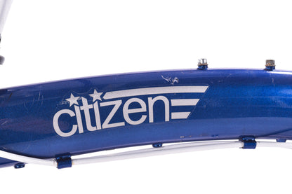 USED Citizen Tokyo Folding Bike 6 speed 16" Wheels Blue w/Rack and Fenders