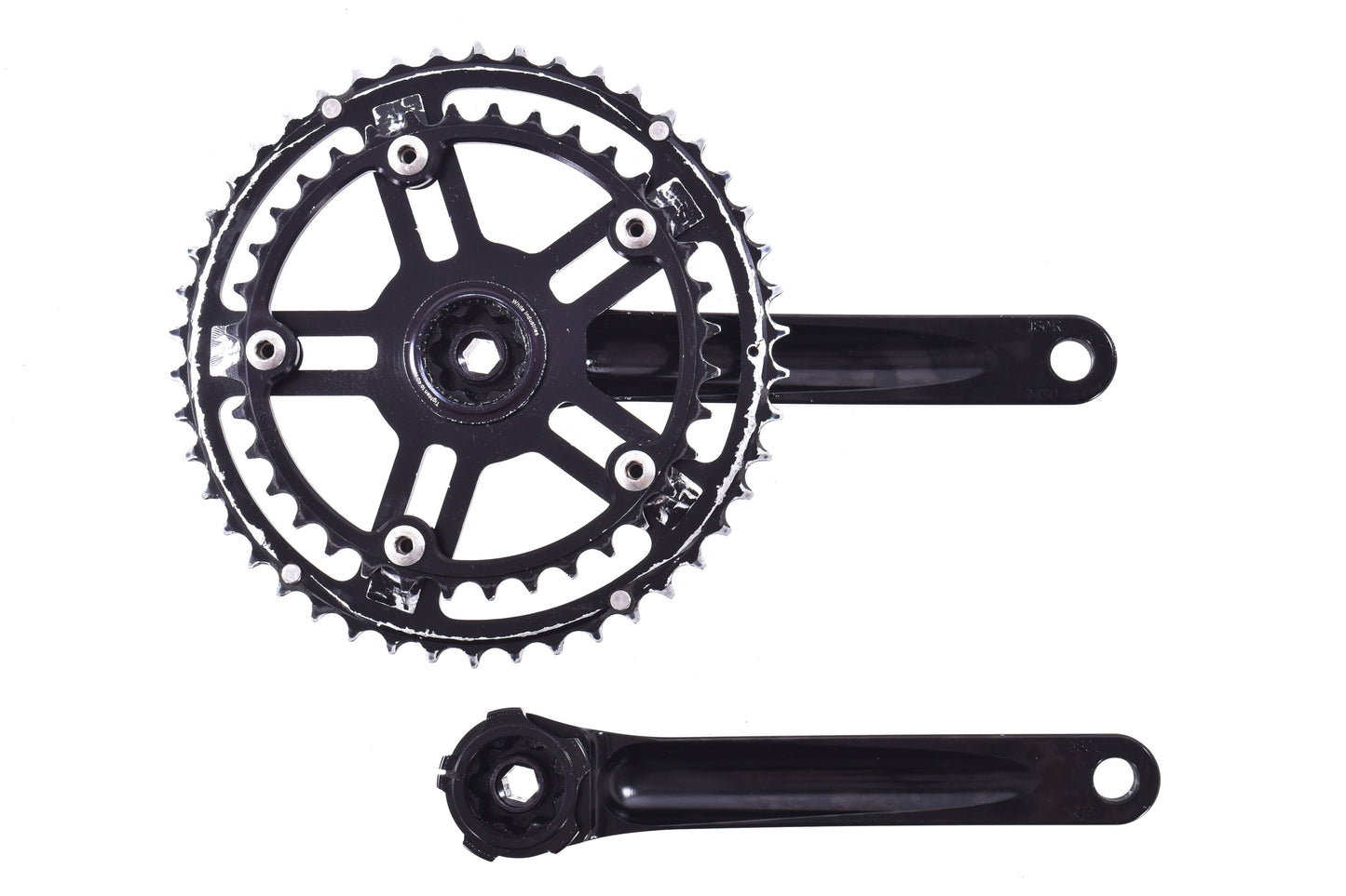 USED White Industries M30 180mm Crankset w/ 46/36T Chainrings Black - No Spindle