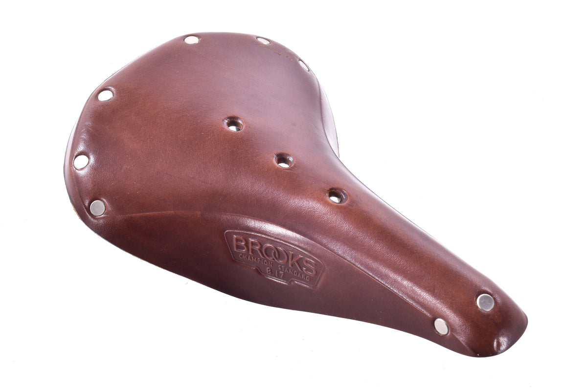 USED Brooks B17 Standard Leather Cycling Saddle Brown Steel Rails ...