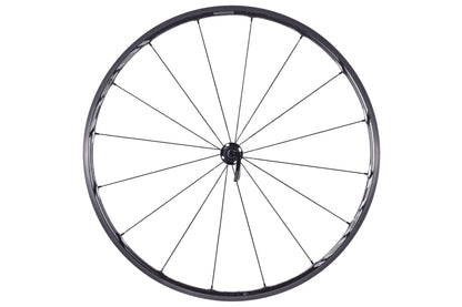 USED Shimano WH-RS81 C24 Carbon/Alloy Road Rim Brake Front Wheel 100mm QR
