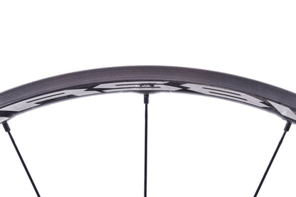 USED Shimano WH-RS81 C24 Carbon/Alloy Road Rim Brake Front Wheel 100mm QR