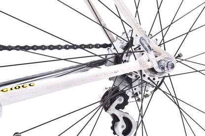 USED Vintage Ciocc Lugged Steel Road Bike 48cm Campagnolo Mirage Blue/White/Chrome Made in Italy- AS IS