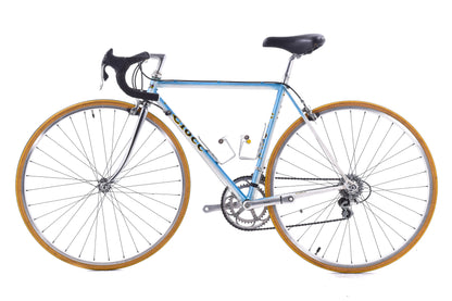 USED Vintage Ciocc Lugged Steel Road Bike 48cm Campagnolo Mirage Blue/White/Chrome Made in Italy- AS IS