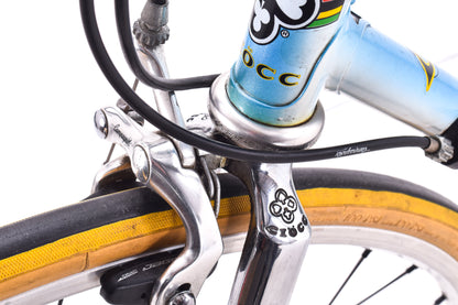 USED Vintage Ciocc Lugged Steel Road Bike 48cm Campagnolo Mirage Blue/White/Chrome Made in Italy- AS IS