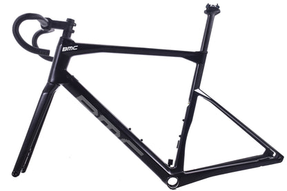 USED 2022 BMC RoadMachine 01 Carbon Road Disc Frame 56cm Black w/ Handlebar and Stem