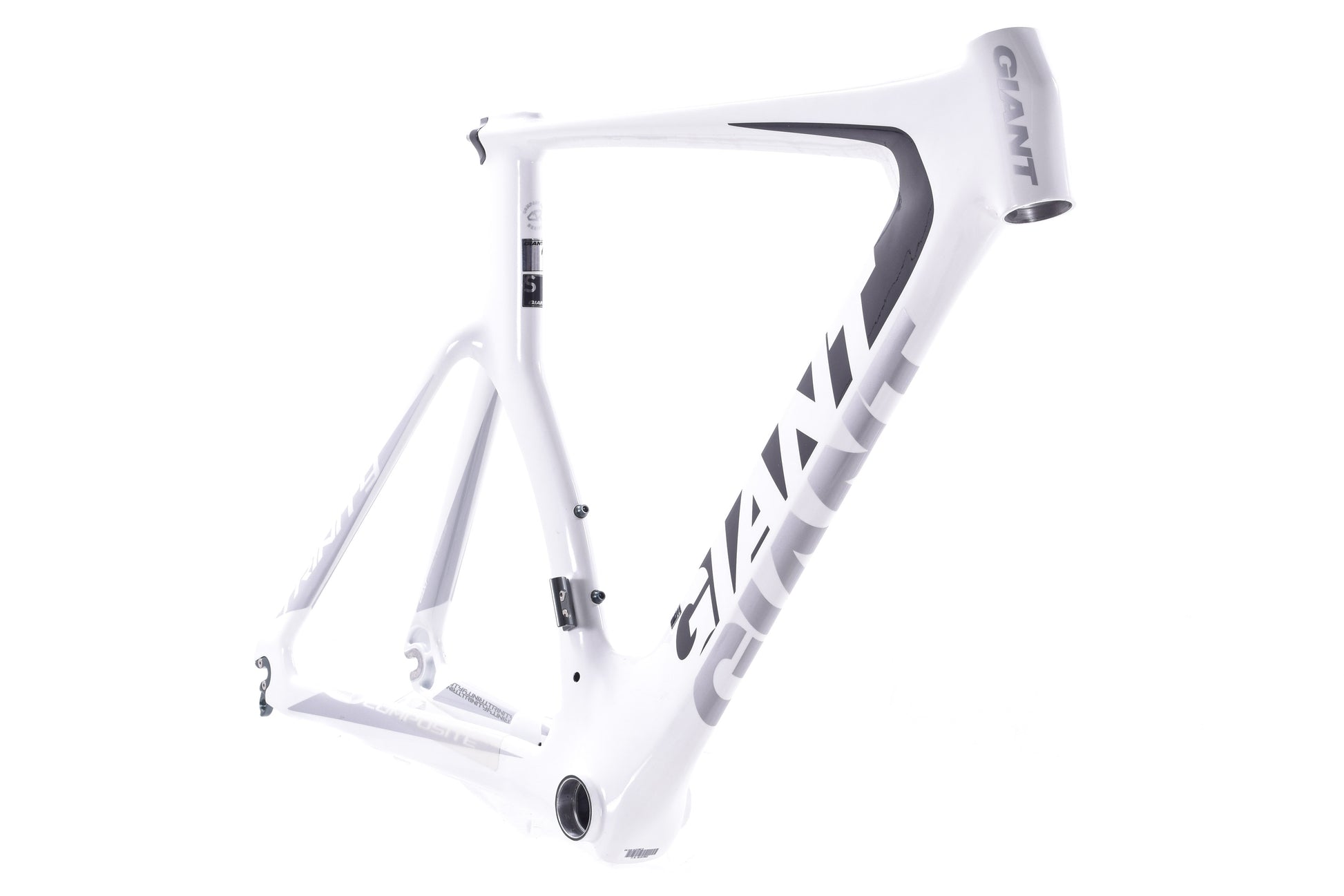 giant bicycle white NEW Giant Trinity Advanced 1 Frame Small White/Black No Fork, Seatpost