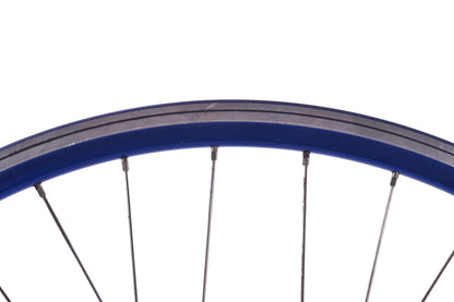 USED FIR Track Wheelset with Vintage Campagnolo Hubs Blue Rims Fixed Gear