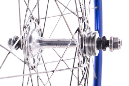 USED FIR Track Wheelset with Vintage Campagnolo Hubs Blue Rims Fixed Gear