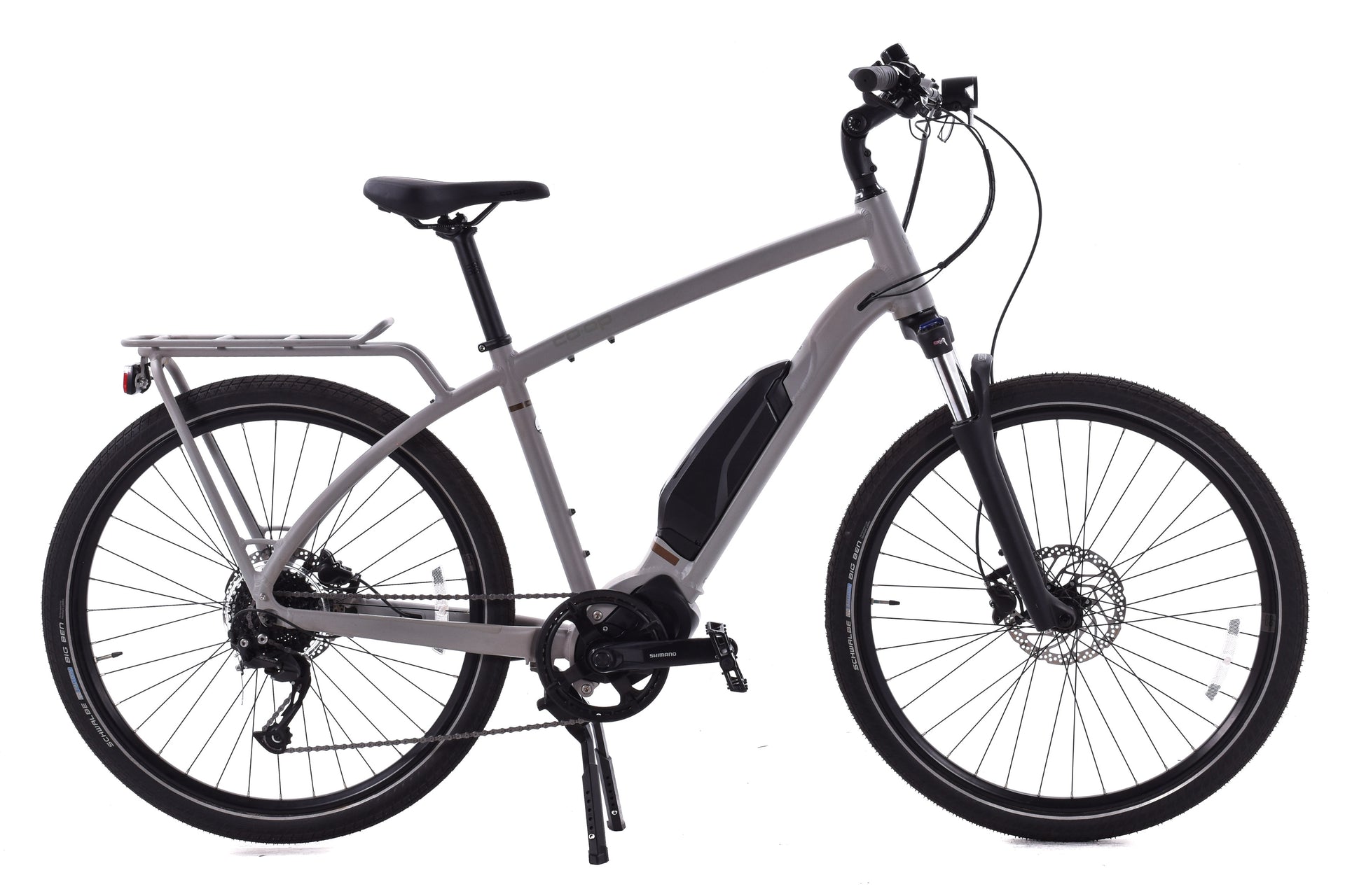USED REI Co-op Cty e2.1 Large E-Bike Shimano Motor + Battery Rear Rack Commuter