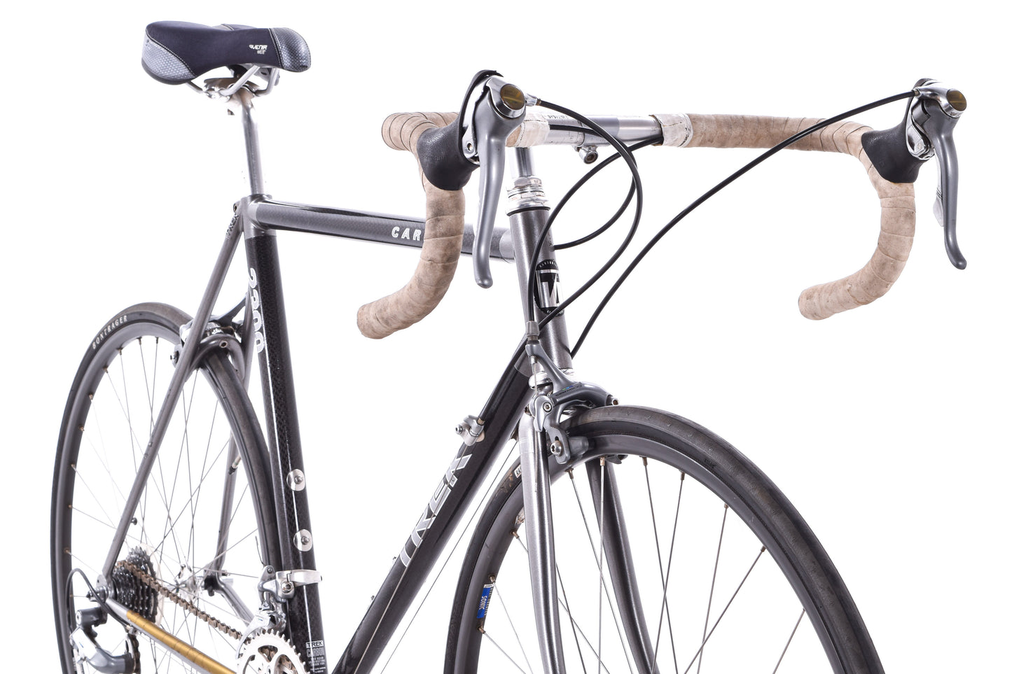 USED Vintage Trek 2300 Carbon/Aluminum Lugged 56cm Road Bike Shimano 600 Tri Color STI 2x8 speed -AS IS