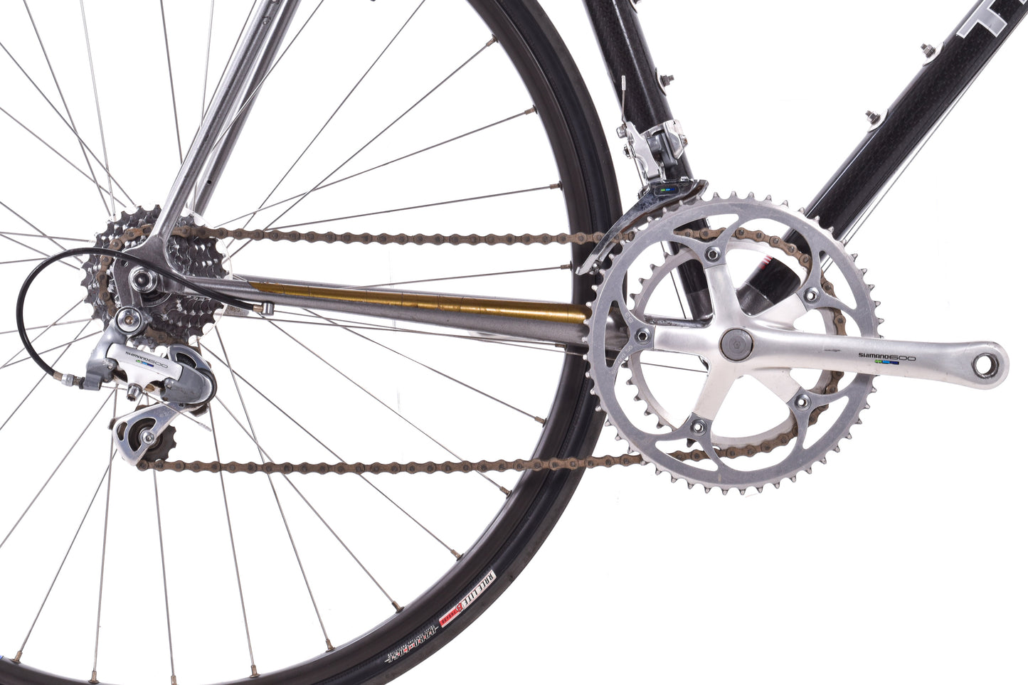 USED Vintage Trek 2300 Carbon/Aluminum Lugged 56cm Road Bike Shimano 600 Tri Color STI 2x8 speed -AS IS