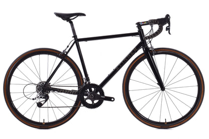 USED Stinner Gibraltar 54cm Custom Steel Road Bike w/ Carbon Wheels SRAM Red/Force 22 Rim Brake