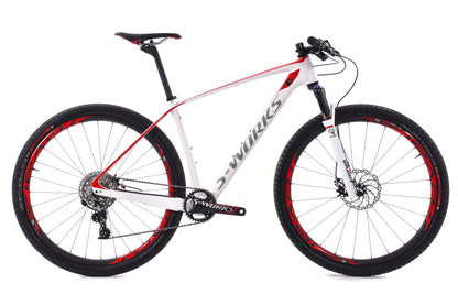 USED 2014 Specialized S-Works Stumpjumper 29 World Cup XC Hardtail 19" Frame Carbon Frame/Wheel SRAM XX1 1x11 White/Red