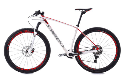 USED 2014 Specialized S-Works Stumpjumper 29 World Cup XC Hardtail 19" Frame Carbon Frame/Wheel SRAM XX1 1x11 White/Red