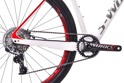 USED 2014 Specialized S-Works Stumpjumper 29 World Cup XC Hardtail 19" Frame Carbon Frame/Wheel SRAM XX1 1x11 White/Red
