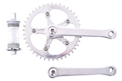 USED Velo Orange Single Ring Crankset w/ 42T Narrow-Wide Chainring 170mm and Square Taper Bottom Bracket Silver