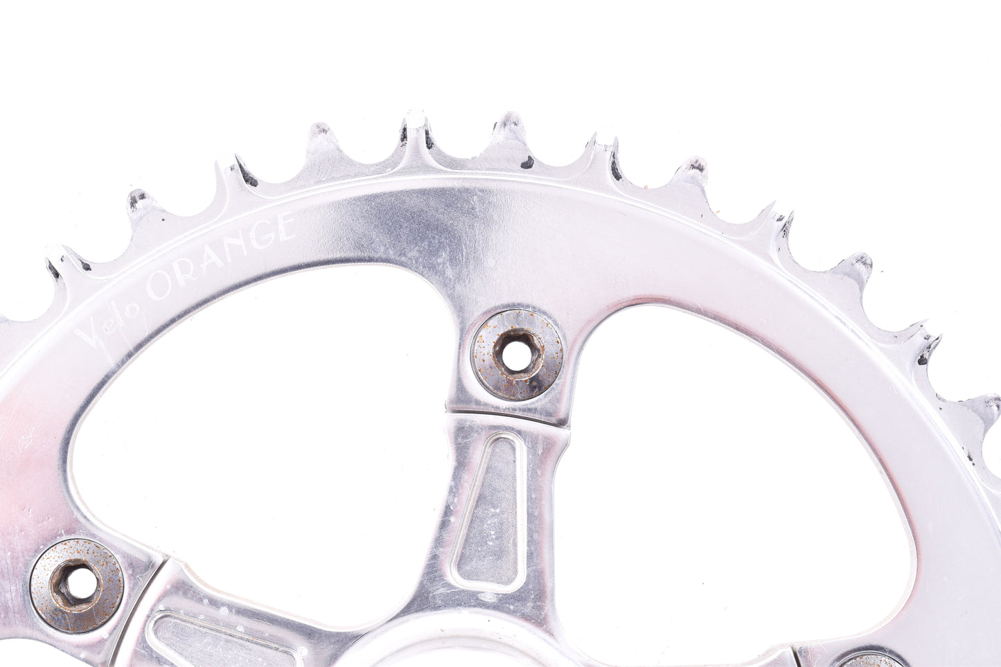USED Velo Orange Single Ring Crankset w/ 42T Narrow-Wide Chainring 170mm and Square Taper Bottom Bracket Silver