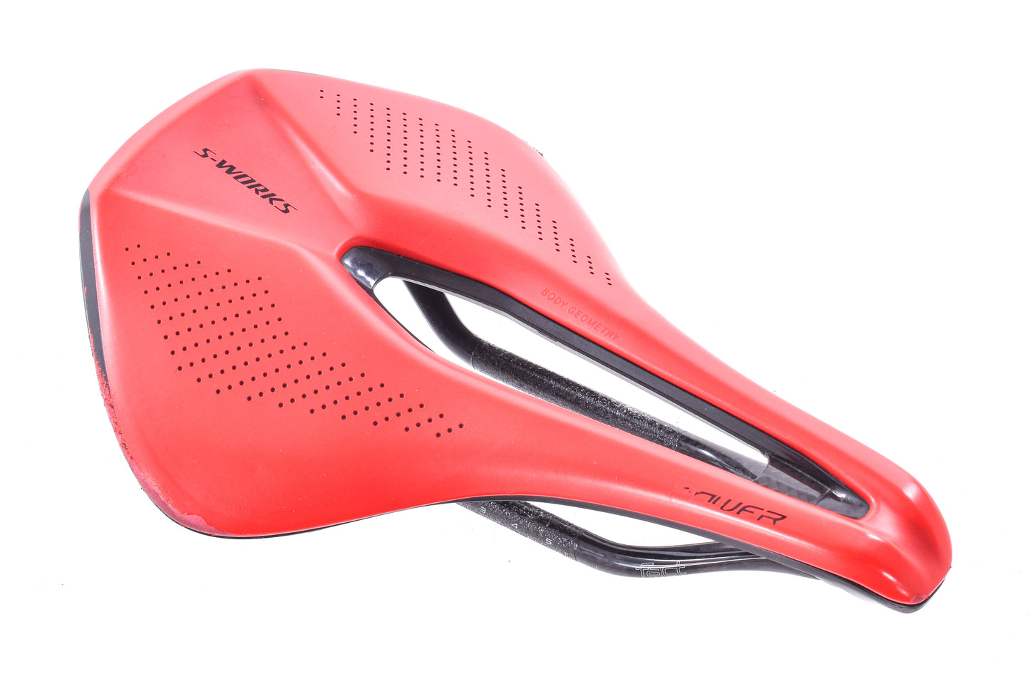 USED S-Works Power Saddle Fact Carbon Rail/Carbon Shell 155mm Red Specialized