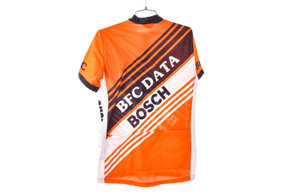USED Vintage Lyngby Cycle Club Large Cycling Jersey Bosch BFC Data Cyclehuset Orange