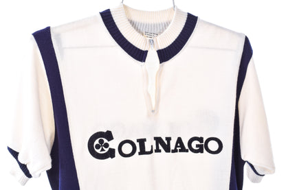 USED Vintage Colnago Medium Jersey 100% Wool Short Sleeve Half Zip