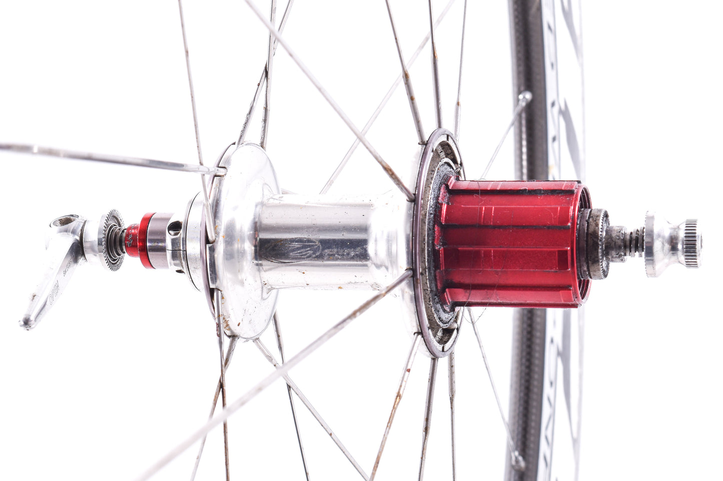 USED Zipp 404/808 Carbon Tubular Wheelset 700C Rim Brake Quick Release Shimano HG 10 speed