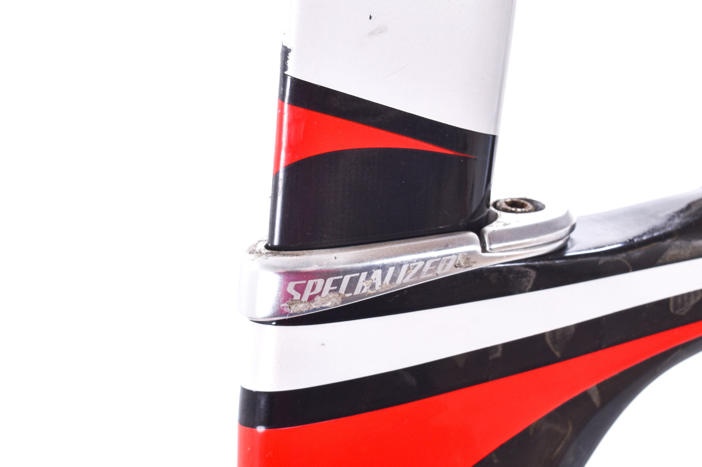USED 2011 Specialized Transition Comp Carbon TT/Tri Frameset Small Red/White/Black w/ Brakes